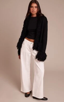 Black Loop Knit Edge Cardigan 7 Black Loop Knit Edge Cardigan -FRAME Clothing Shop 66b78d5ca991ebafb781995e16f4e221677474eb CNN9620 3 black loop knit edge cardigan