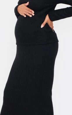 Prettylittlething Maternity Black Brushed Rib Maxi Skirt 9 Prettylittlething Maternity Black Brushed Rib Maxi Skirt -FRAME Clothing Shop 68191e7a054437963e05c0e3546f617446c31cef cnk5017 4