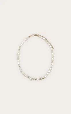 Prettylittlething White Textured Pearl Choker