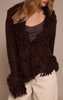 Chocolate Loop Knit Edge Cardigan 8 Chocolate Loop Knit Edge Cardigan -FRAME Clothing Shop 6e6c250593d742bf4bd2ac01ffe4c675493a331c CNN9642 4 chocolate loop knit edge cardigan