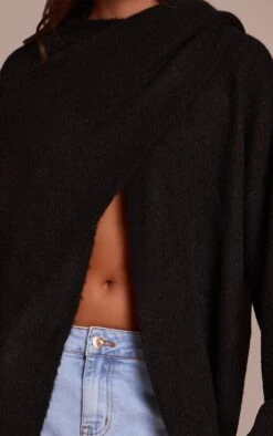 Black Scarf Detail Soft Knit Sweater -FRAME Clothing Shop 70f43804644f3edbcdf462bb664f01315ddbcb88 CNN9695 4 black scarf detail soft knit jumper