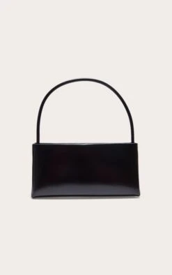 PrettyLittleThing Black Slim Curved Shoulder Bag - Minimalist Day-to-Night Underarm Handbag