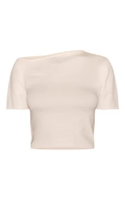 Prettylittlething White Basic Knit Asymmetric Neckline Top -FRAME Clothing Shop 72c0117abdc84a0146d3201ababd2003c7473a34 CNL6039 5 white basic knit asymmetric neckline top