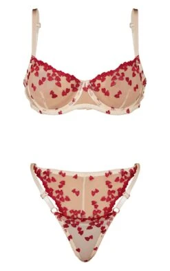 Prettylittlething Red Mesh Embroidered Heart Underwired Lingerie Set -FRAME Clothing Shop 742a03319ce53eddf3fd2e7f2359c1b31f14748a CMQ6226 5 red mesh embroidered heart underwired lingerie set