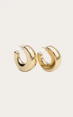Prettylittlething Gold Oversized Chunky Hoop Earrings