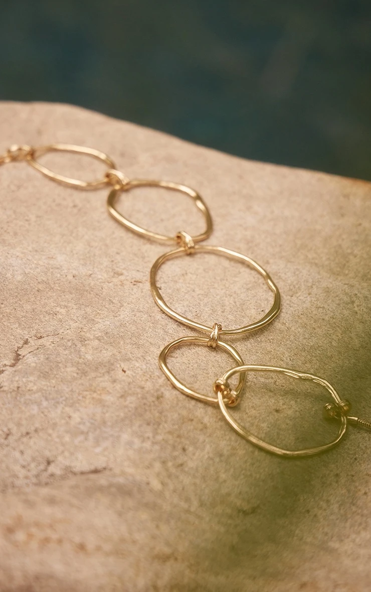 PrettyLittleThing Gold Molten Oversized Abstract Belly Chain - Bold Metallic Statement Body Jewelry 3 PrettyLittleThing Gold Molten Oversized Abstract Belly Chain - Bold Metallic Statement Body Jewelry - Image 3