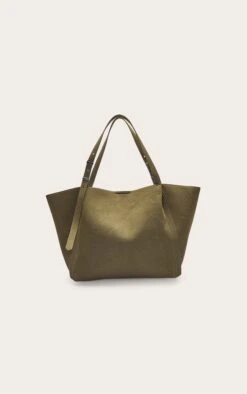 PrettyLittleThing Olive Faux Suede Structured Adjustable Strap Tote Bag -FRAME Clothing Shop 7c19026a86a6a0a34d2475b107b3eb3a9bb11a81 CNN2827 4 olive faux suede adjustable strap tote bag