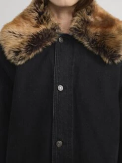 The Shearling Overcoat -- Costello -FRAME Clothing Shop 8023659 CSTL 2332 jacket front detail image