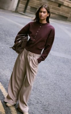 Prettylittlething Wine Compact Knit Cardigan -FRAME Clothing Shop 80e90e82c23e0ede6a2e28d8fdb95879ab1f1af9 CNN7198 3 wine compact knit cardigan