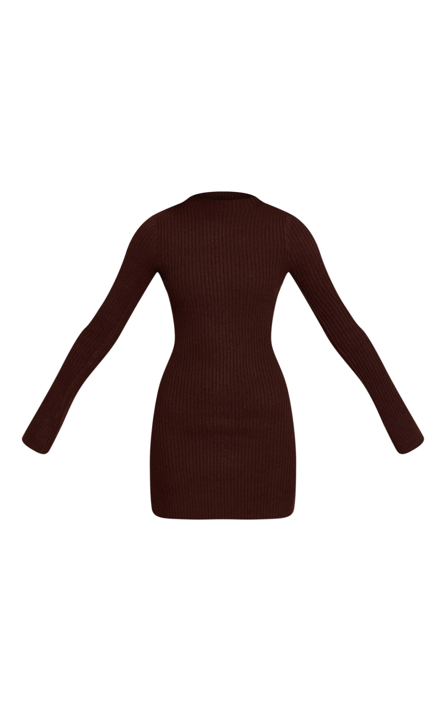 Prettylittlething Chocolate Rib Knitted Dress 5 Prettylittlething Chocolate Rib Knitted Dress - Image 5