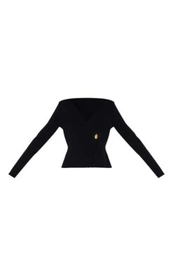 Prettylittlething Black Asymmetric Compact Knit Cardigan 9 Prettylittlething Black Asymmetric Compact Knit Cardigan -FRAME Clothing Shop 834b7f3b1aef69069e96fb70fb71849931fa8613 CNM7672 5 black asymmetric compact knit cardigan