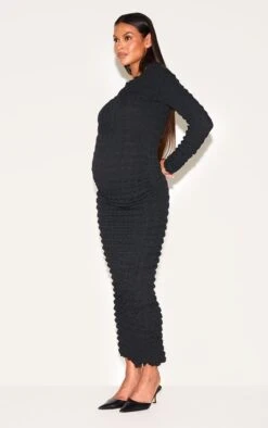 Prettylittlething Maternity Black Textured Bubble Midaxi Dress 7 Prettylittlething Maternity Black Textured Bubble Midaxi Dress -FRAME Clothing Shop 860e0c84d87df1ce359ac26897bc23d3e79ec04c cnf3834 3