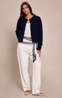 Prettylittlething Navy Round Neck Knit Cardigan -FRAME Clothing Shop 86e69707b77e4bae71081eabf8313f0a6e89b76f CNN6364 3 navy round neck knit cardigan