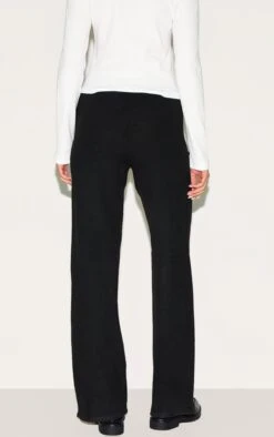 PrettyLittleThing Black Soft Knit Wide Leg Pants – High Waisted Relaxed Lounge Trousers -FRAME Clothing Shop 880f1c94025c0f14a2d6345bb1a8146abf24edad CNL5502 3 black soft knit wide leg trousers