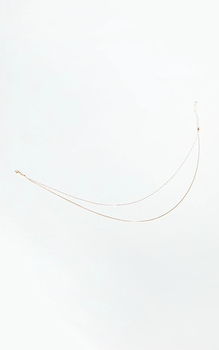 PrettyLittleThing Gold Dainty Simple Chain Double Layering Necklace - Recycled Brass Minimalist Jewelry 4 PrettyLittleThing Gold Dainty Simple Chain Double Layering Necklace - Recycled Brass Minimalist Jewelry - Image 4