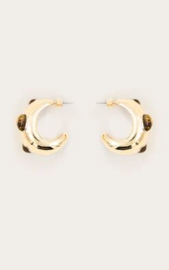 PrettyLittleThing Brown Resin Dome Stud Hoop Earrings – Sculptural Earthy Jewelry -FRAME Clothing Shop 8a14bd282b7322a9c950e9a3bdb8c878685c1446 CNO0360 3 brown resin dome stud hoop earrings