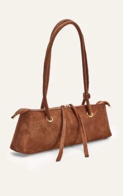 PrettyLittleThing Tan Faux Suede Elongated Handle Shoulder Bag – Slim Sophisticated Day Bag -FRAME Clothing Shop 8c33efbc5056e8efbadb924f6f44368001d544a7 CNO0719 3 tan faux suede elongated handle shoulder bag