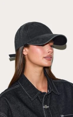 PrettyLittleThing Black Washed Denim Unstructured Curved Bill Dad Hat 5 PrettyLittleThing Black Washed Denim Unstructured Curved Bill Dad Hat -FRAME Clothing Shop 8cd33abc5de1861f8aa607c10e26594072723f1e CNI1862 3 black washed denim cap