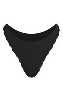 Prettylittlething Black Seamless Rib Lace Trim Thong -FRAME Clothing Shop 8ec53eba38845e761ff8947056d092de16628629 cmy6539 5