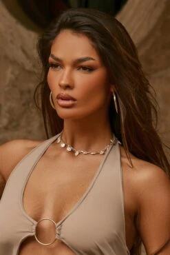 PrettyLittleThing Gold Pearl Chain Choker - Recycled Steel Adjustable Statement Necklace