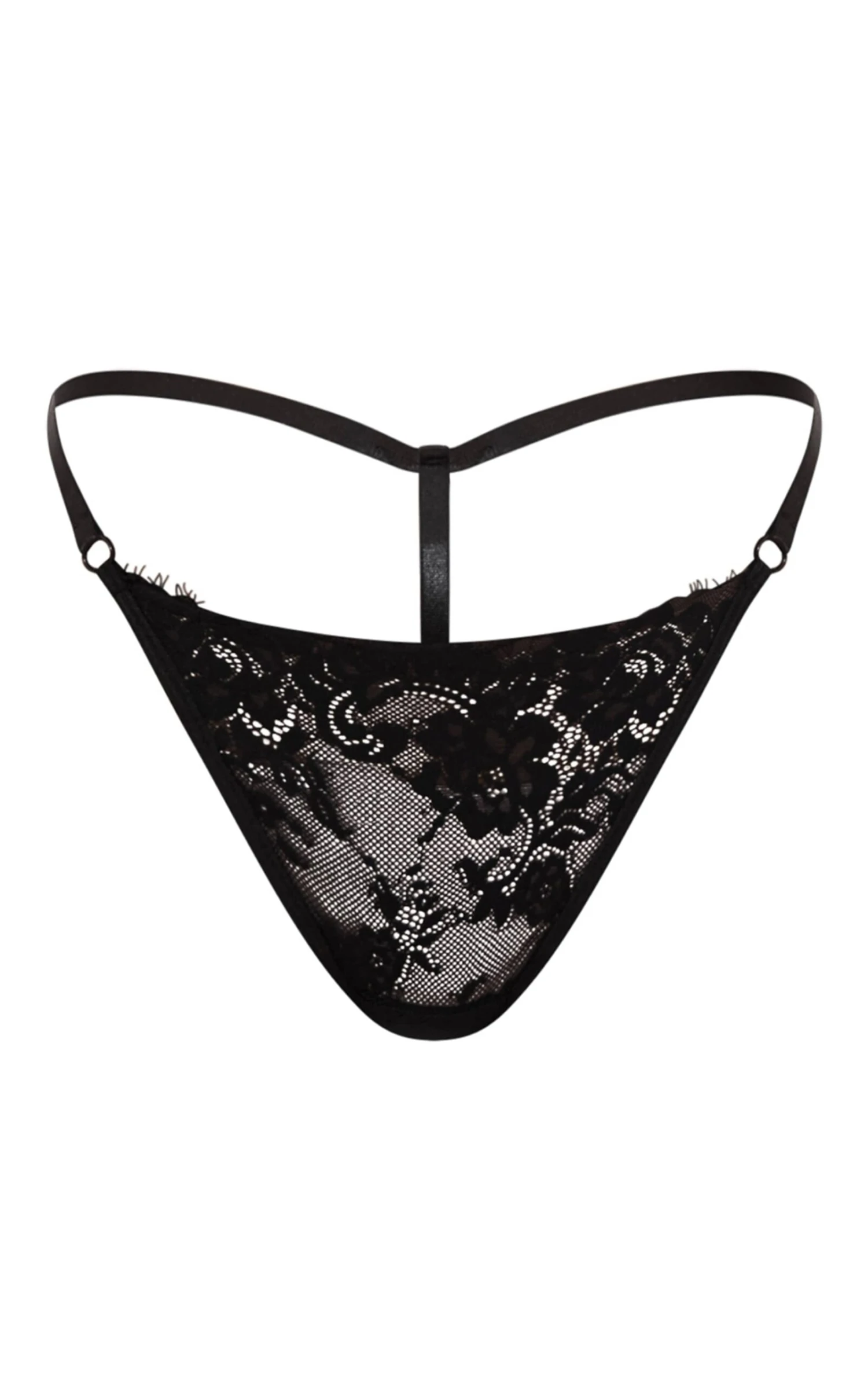 Prettylittlething Black Lace Edge Thong 5 Prettylittlething Black Lace Edge Thong - Image 5