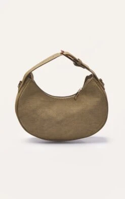 PrettyLittleThing Olive Faux Suede Croc-Effect Crescent Shoulder Bag -FRAME Clothing Shop 97f4a6c2e5b45c5ace2d0b6b5b4bdfb46b593b2a CNO4097 4 olive faux suede croc crescent shoulder bag