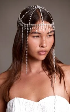 Prettylittlething Silver Diamante Headpiece