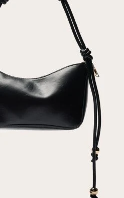 Prettylittlething Black Bead Knotted Handle Shoulder Bag -FRAME Clothing Shop 999996b040e2bcd660a5737663243182ec229986 CNO0729 4 black bead knotted handle shoulder bag