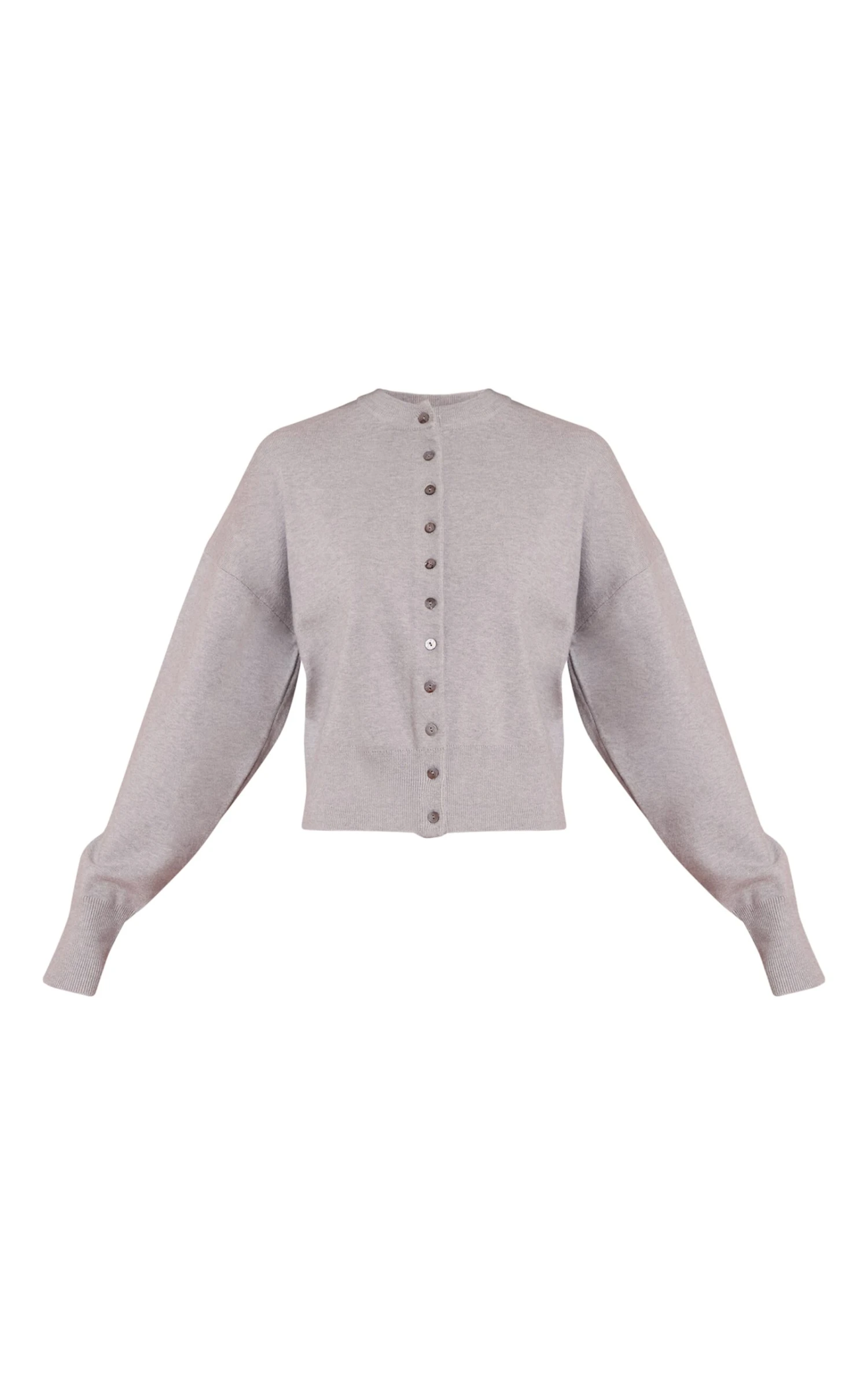 Prettylittlething Soft Grey Compact Knit Cardigan 5 Prettylittlething Soft Grey Compact Knit Cardigan - Image 5