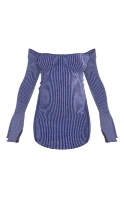 PrettyLittleThing Maternity Blue Two-Tone Knit Contrast Corset Detail Mini Dress -FRAME Clothing Shop 9d8db86757e92fc80ed0f6330c3bb7a982359329 cna1549 5