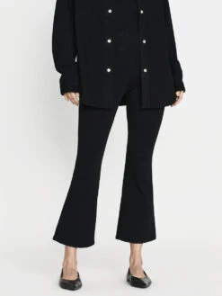 The Jetset Crop Mini Boot -- Sheen Noir 9 The Jetset Crop Mini Boot -- Sheen Noir -FRAME Clothing Shop JCMB631 SHNO SYD 2708LR jean front image primary image override