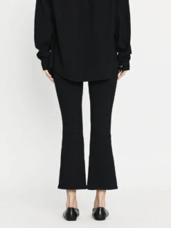 The Jetset Crop Mini Boot -- Sheen Noir 13 The Jetset Crop Mini Boot -- Sheen Noir -FRAME Clothing Shop JCMB631 SHNO SYD 2737LR jean back image