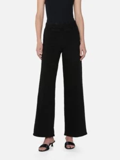 The Jetset Slim Palazzo -- Sheen Noir -FRAME Clothing Shop JSLSP631 SHNO 0808 jeans front image primary image override