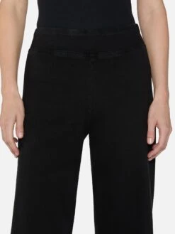The Jetset Slim Palazzo -- Sheen Noir -FRAME Clothing Shop JSLSP631 SHNO 0821 jeans front detail image