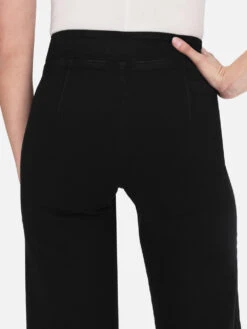 The Jetset Wide Leg -- Sheen Noir -FRAME Clothing Shop JWL631 SHNO 4516 jeans back detail image