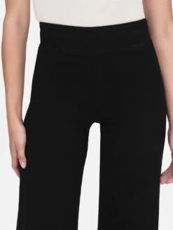 The Jetset Wide Leg -- Sheen Noir -FRAME Clothing Shop JWL631 SHNO 4524 jeans front detail image