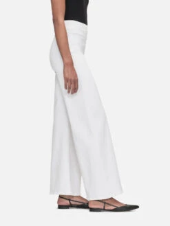 The Jetset Wide Leg -- White -FRAME Clothing Shop JWL632 WHT 5911 jeans side image