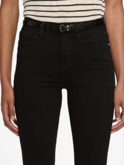 Le Crop Mini Boot -- Noir Raw After -FRAME Clothing Shop LCMBRA403Z NRRA 2476 jeans front detail image