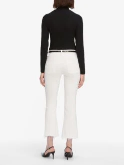 Le Crop Mini Boot -- White Raw Fray -FRAME Clothing Shop LCMBRF790Z WHTR WP25JKT019 BLK 1455 jeans back image