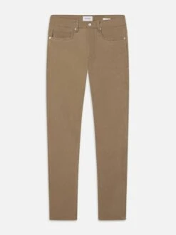 FRAME L'Homme Slim Brushed Soft Touch Twill Pants – Dark Khaki