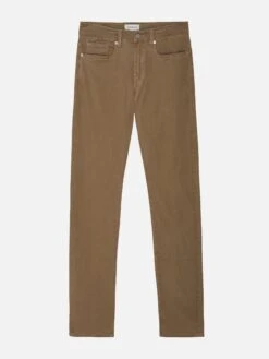 L'Homme Slim Brushed Twill -- Dark Tan
