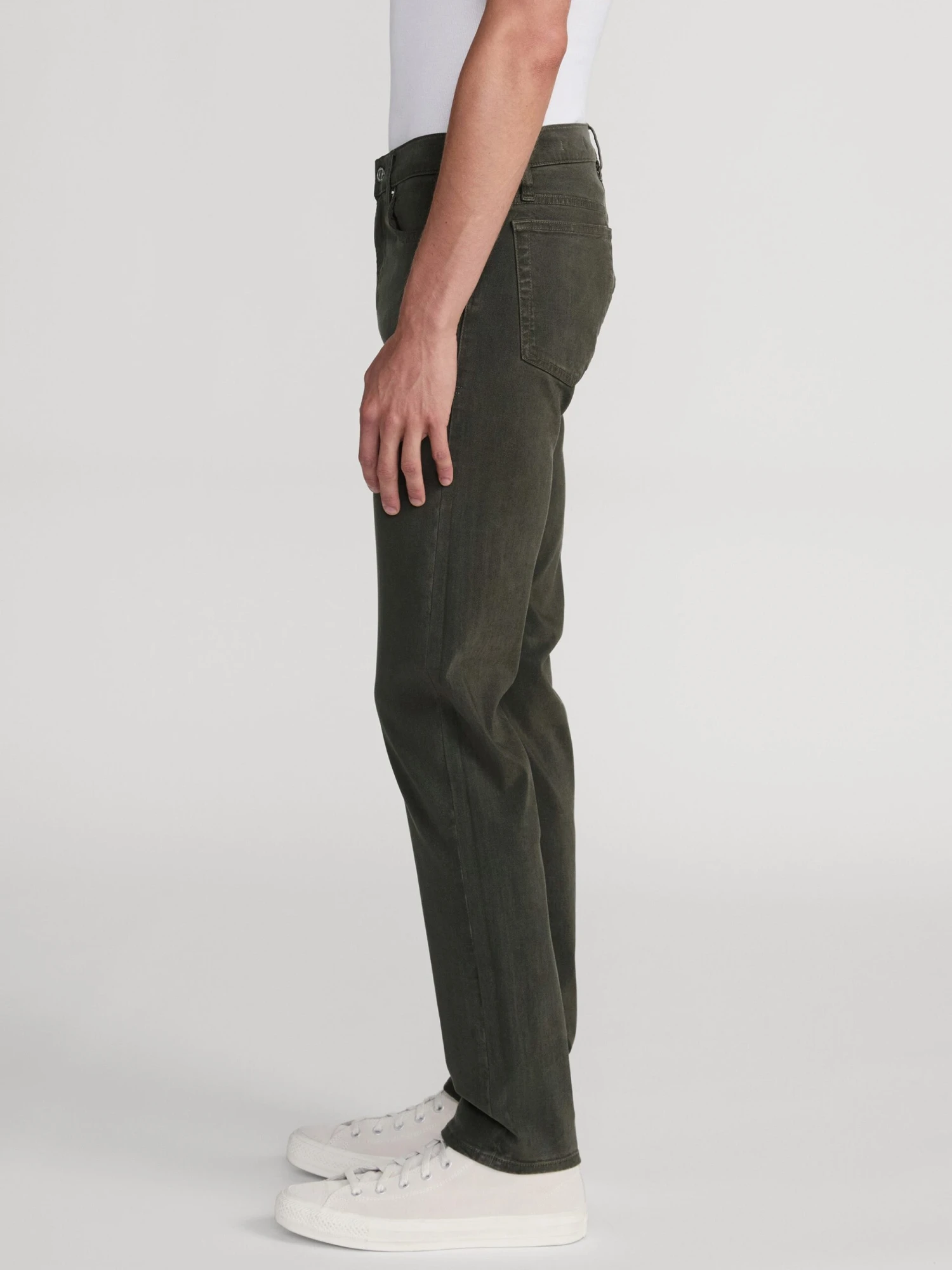 L'Homme Slim Brushed Twill -- Olive 4 L'Homme Slim Brushed Twill -- Olive - Image 4
