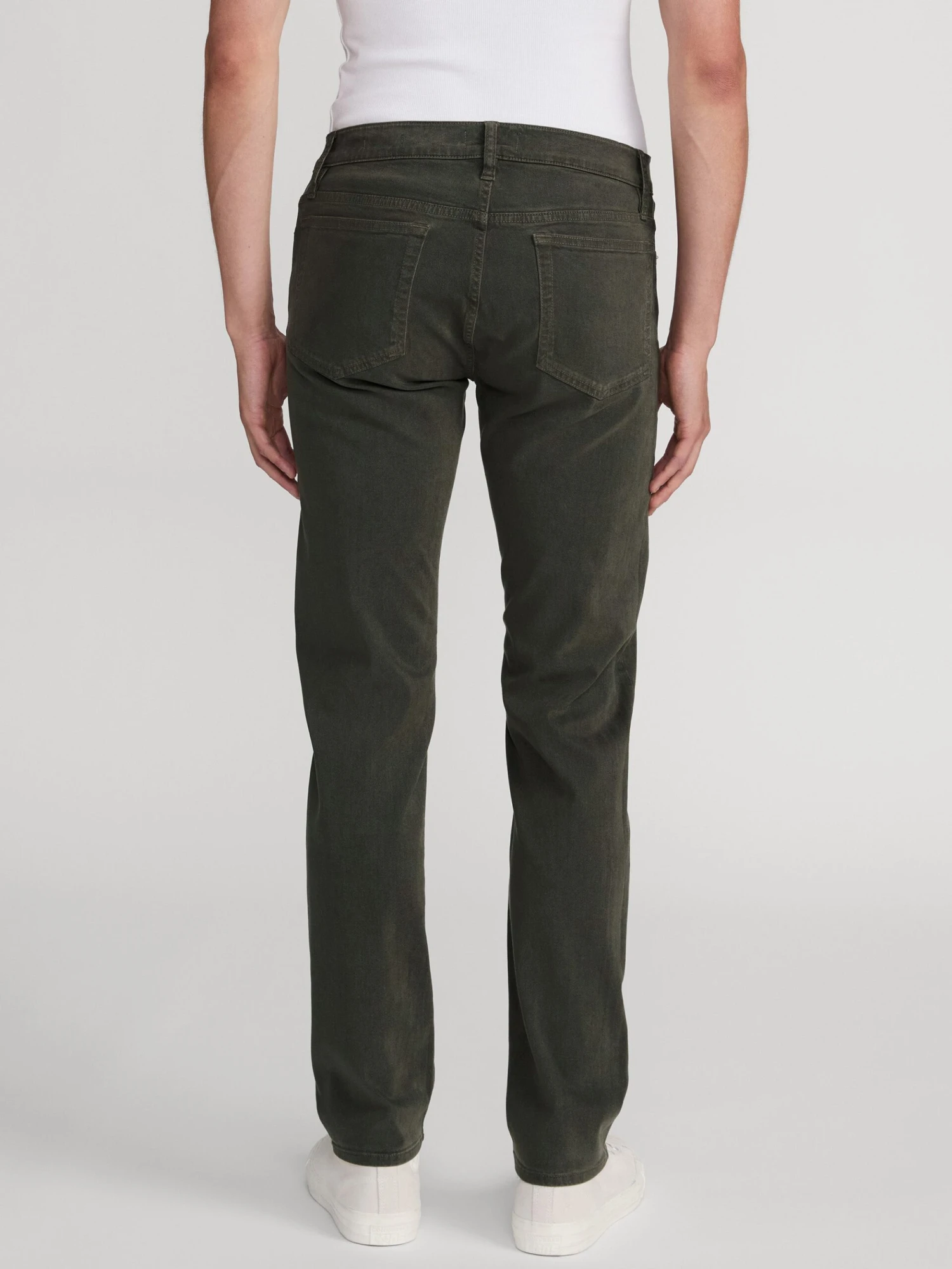 L'Homme Slim Brushed Twill -- Olive 5 L'Homme Slim Brushed Twill -- Olive - Image 5