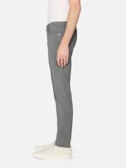 L'Homme Slim Brushed Twill -- Stone Grey -FRAME Clothing Shop LMH870 SNGY 00972 jeans side angle image