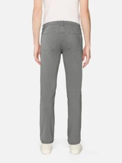 L'Homme Slim Brushed Twill -- Stone Grey -FRAME Clothing Shop LMH870 SNGY 00978 jeans back image