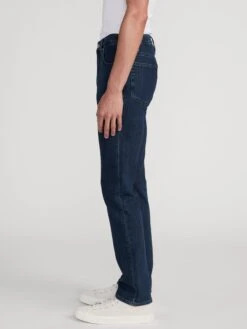 Men's Modern Straight Leg Jeans in Orion - Mid-Rise Stretch Denim -FRAME Clothing Shop LMSST0467 ORIN 0365 jeans side image