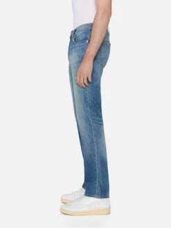 Modern Straight Eureka Wash – Men's Mid-Rise Stretch Cotton Straight-Leg Denim 8 Modern Straight Eureka Wash – Men's Mid-Rise Stretch Cotton Straight-Leg Denim -FRAME Clothing Shop LMSST469 EURK 0246 jeans side image