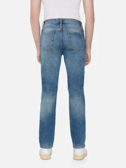 Modern Straight Eureka Wash – Men's Mid-Rise Stretch Cotton Straight-Leg Denim 9 Modern Straight Eureka Wash – Men's Mid-Rise Stretch Cotton Straight-Leg Denim -FRAME Clothing Shop LMSST469 EURK 0258 jeans back image