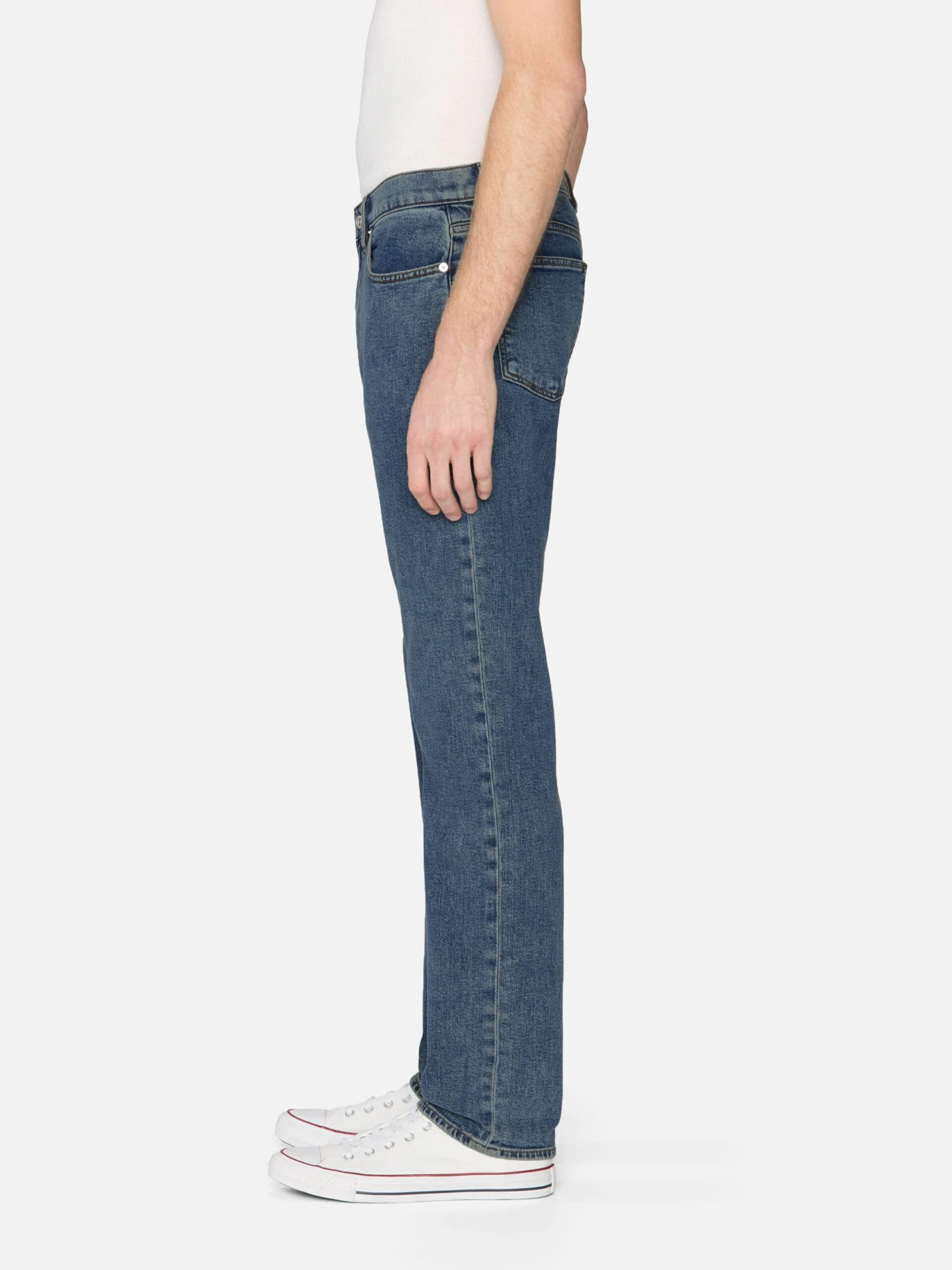 Modern Straight Jeans in Blue Lake – Mid-Rise Faded Stretch Denim 4 Modern Straight Jeans in Blue Lake – Mid-Rise Faded Stretch Denim - Image 4