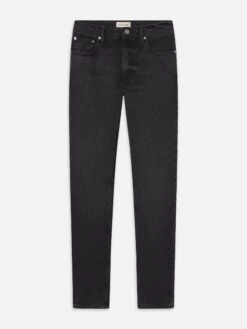 Modern Straight Fit Men's Denim Jeans – Fuse Mid-Blue Stretch-Cotton 5-Pocket